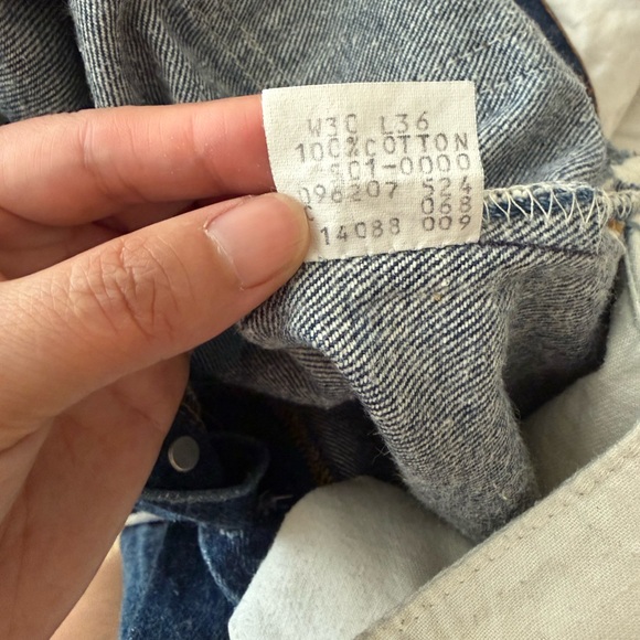 Vintage Levis 501s jeans.